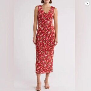 AFRM Liora Red Berry Midi Dress Sz XS